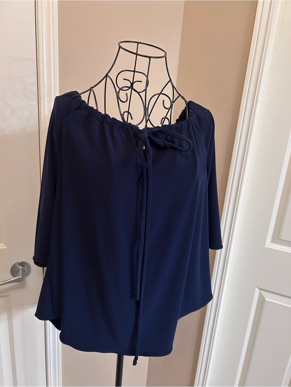 Navy Diane Kroe Evermore Top. Multi-wear size L-Xl